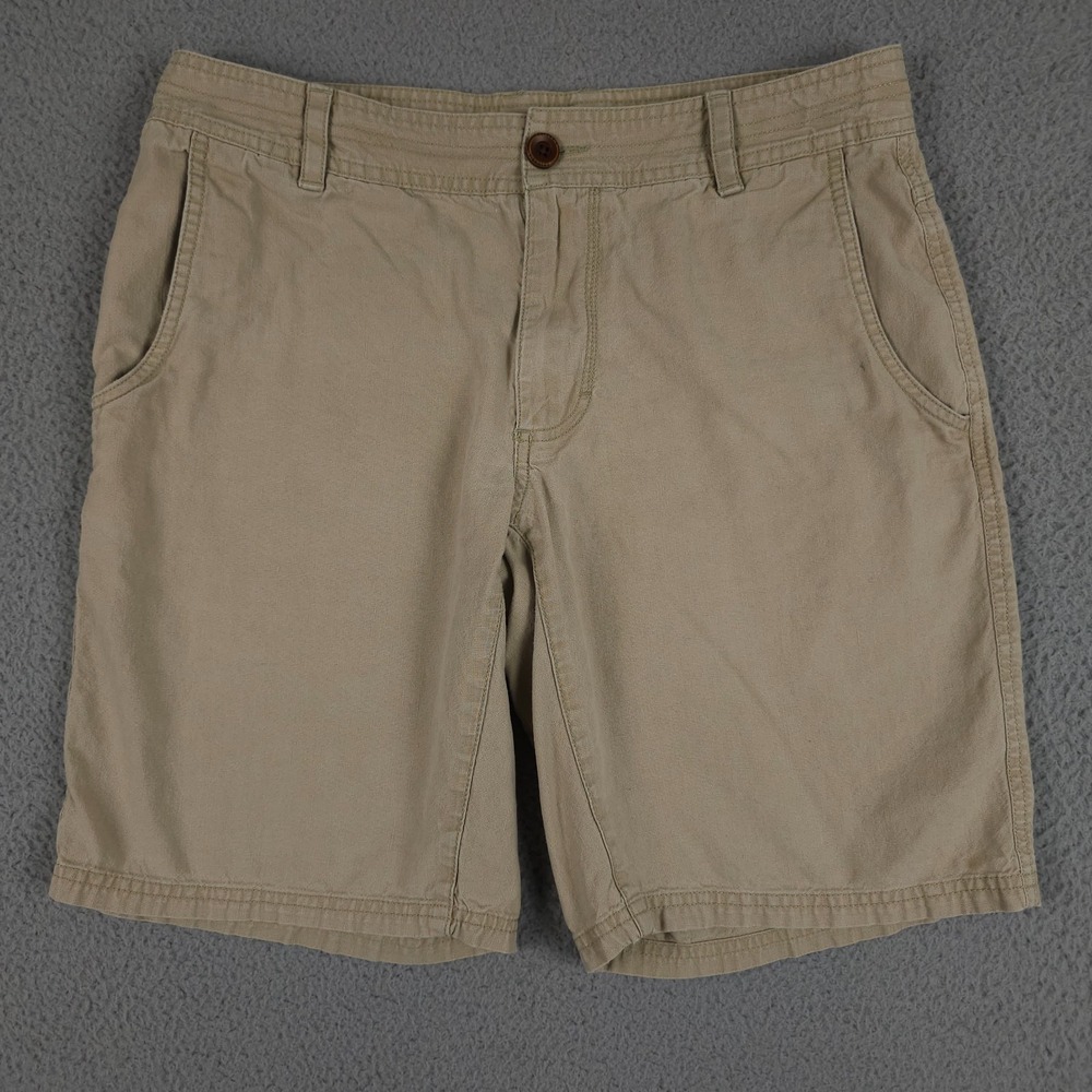 Columbia Shorts Men 32 Beige Chino Silver Ridge Hemp Blend Omni Shade Hiking - Picture 1 of 14